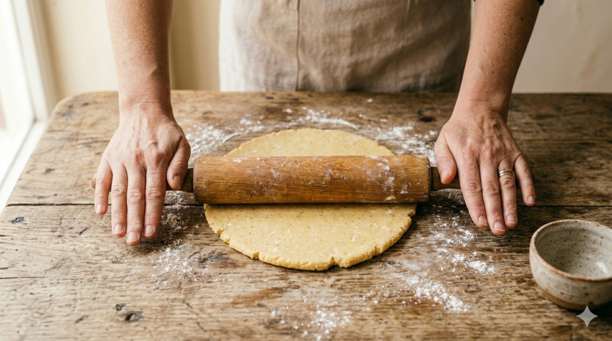Masa artesanal de tequeño estirada a mano
