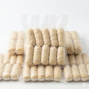 Tequeños de queso congelados crudos en empaque al vacío, La Tequeñera