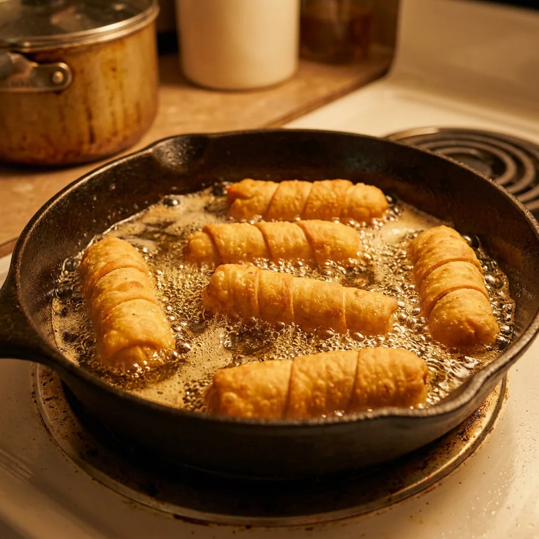 Tequeños recién fritos y dorados